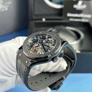 Hublot Classic Fusion Skeleton Tourbillon Ceramic Best Replica Watch Black Dial 45mm (2)