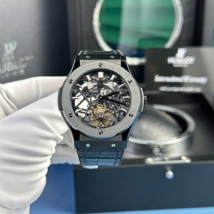 Hublot Classic Fusion Skeleton Tourbillon Ceramic Best Replica Watch Black Dial 45mm (2)