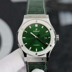 Hublot Classic Fusion Titanium Green Dial Best Replica Watch JJF Factory 2024 (8)