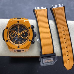 Hubot Big Bang Unico Orange Ceramic Replica Watch BBF Factory 42mm (1)