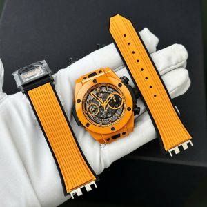 Hubot Big Bang Unico Orange Ceramic Replica Watch BBF Factory (9)