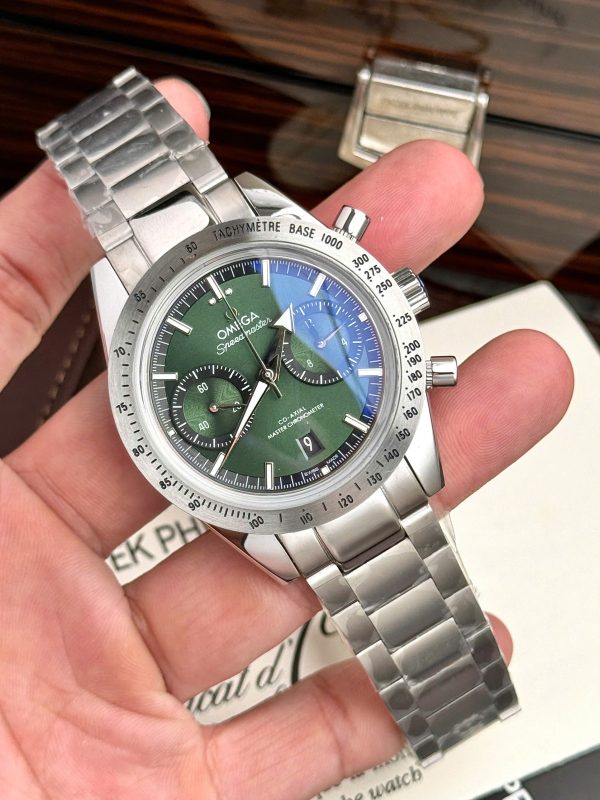 Omega Speedmaster 57 Chronograph Replica Watch Green Dial (1)