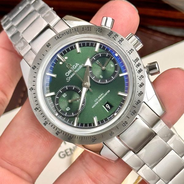 Omega Speedmaster 57 Chronograph Replica Watch Green Dial (8)