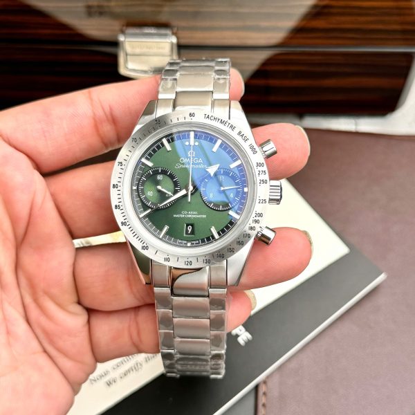 Omega Speedmaster 57 Chronograph Replica Watch Green Dial (8)