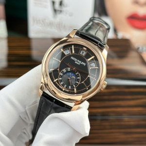 Patek Philippe Complications 5205R Rose Gold Replica Watch Leather Strap 40mm (1)