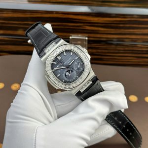 Patek Philippe Nautilus 5724G Watch Custom Moissnite Diamonds Remake Like Original 40mm (2)