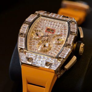 Richard Mille RM011 Replica 11 Watch Orange Rubber Strap 44mm (2)