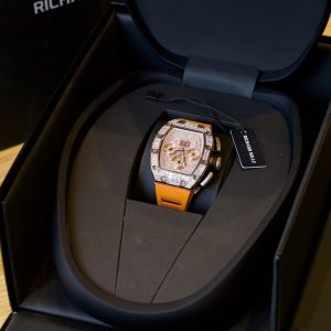 Richard Mille RM011 Replica 11 Watch Orange Rubber Strap 44mm (2)