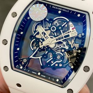 Richard Mille RM055 Best Replica Watch White Ceramic Rubber Strap ZF Factory 45mm (2)