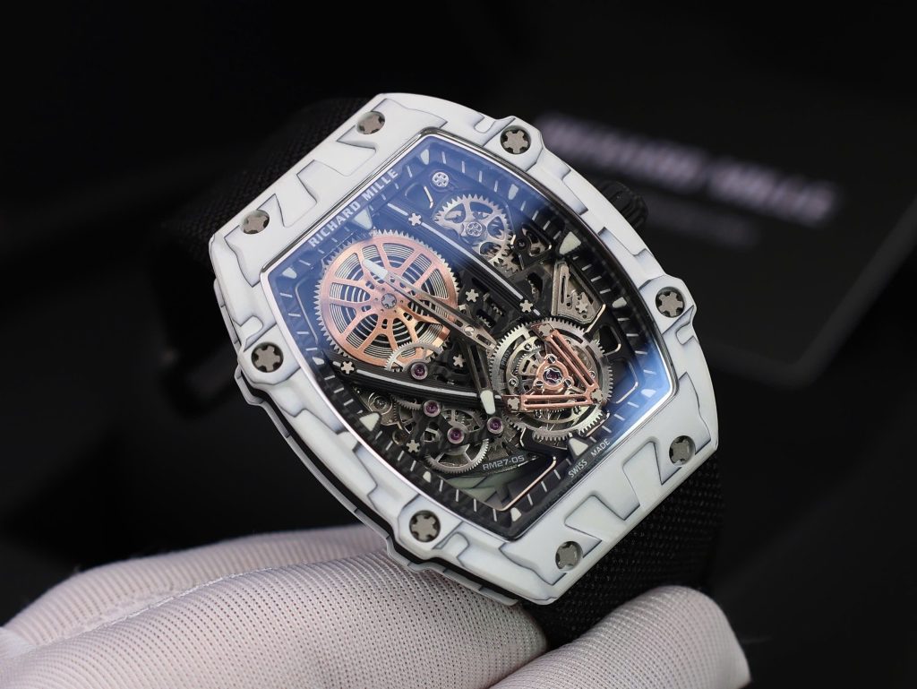 Richard Mille RM27-05 Rafael Nadal White Carbon Best Replica Watch 37.25×47 (8)