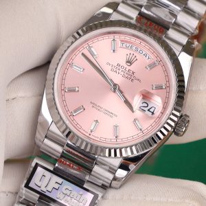 Rolex Best Replica Watch Day-Date 128236 Pink Dial Weight 158gram QF Factory 36mm (2)