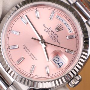 Rolex Best Replica Watch Day-Date 128236 Pink Dial Weight 158gram QF Factory 36mm (2)