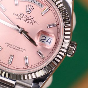 Rolex Best Replica Watch Day-Date 128236 Pink Dial Weight 158gram QF Factory 36mm (2)