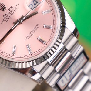 Rolex Best Replica Watch Day-Date 128236 Pink Dial Weight 158gram QF Factory 36mm (2)