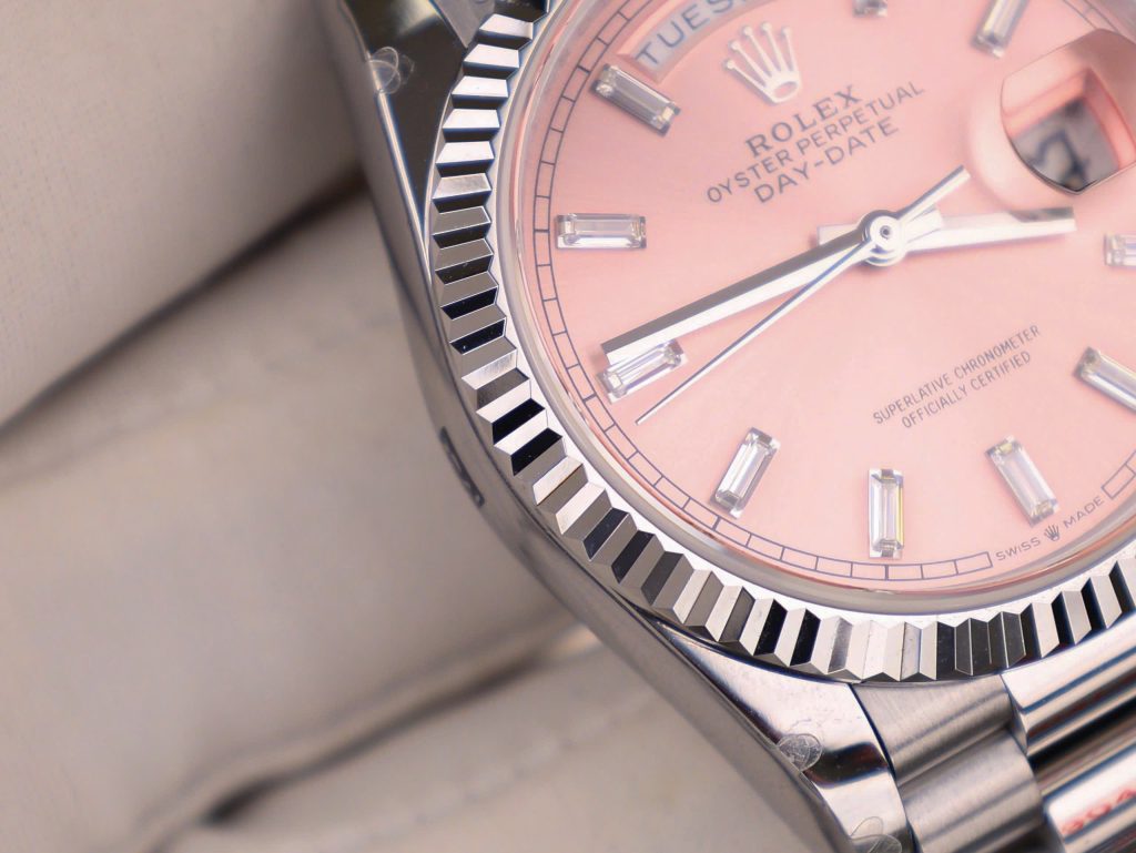 Rolex Best Replica Watch Day-Date 128236 Pink Dial Weight 158gram QF Factory 36mm (2)