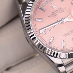 Rolex Best Replica Watch Day-Date 128236 Pink Dial Weight 158gram QF Factory 36mm (2)