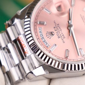 Rolex Best Replica Watch Day-Date 128236 Pink Dial Weight 158gram QF Factory 36mm (2)