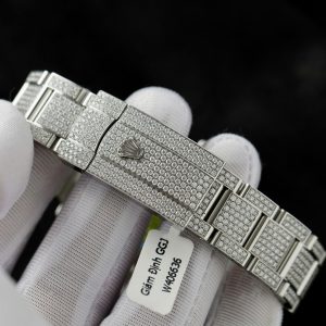 Rolex DateJust Replica Watch Custom Full Moissanite Diamonds 41mm (2)