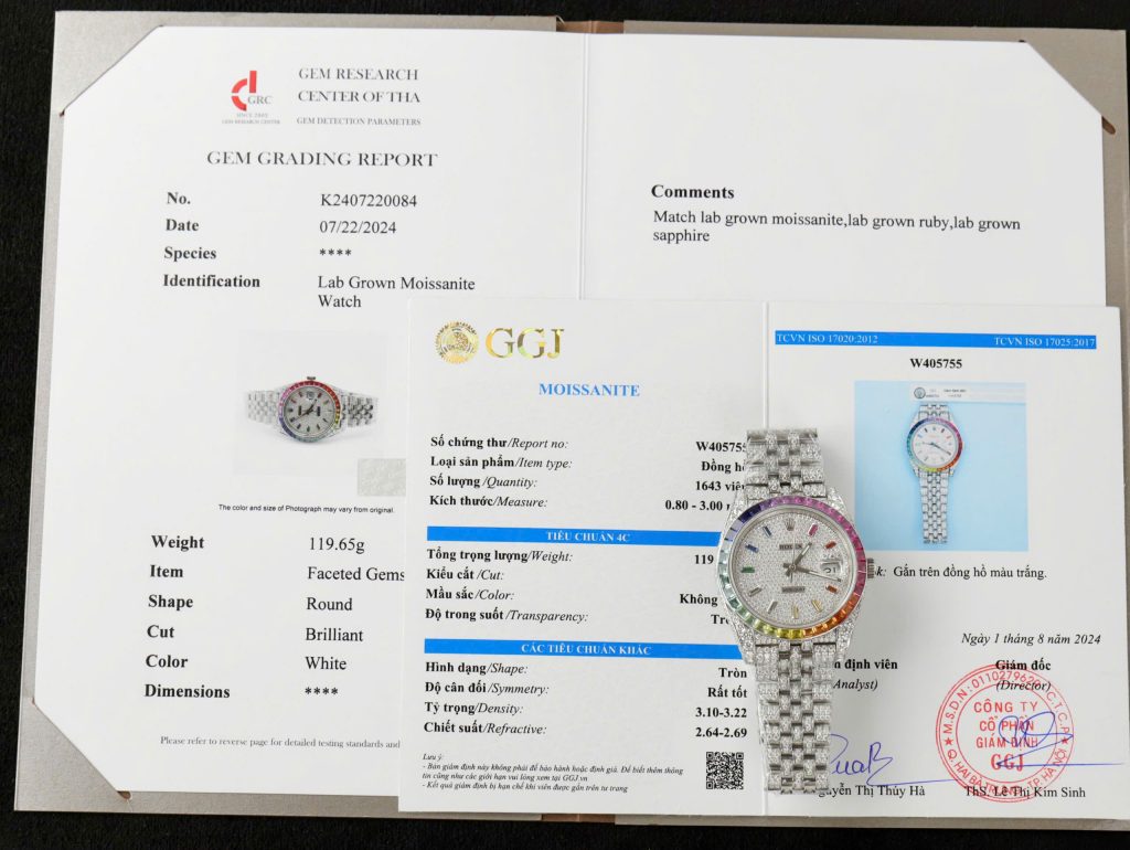 Rolex DateJust Replica Watch Custom Moissanite Diamonds Jubilee Strap 41mm (11)