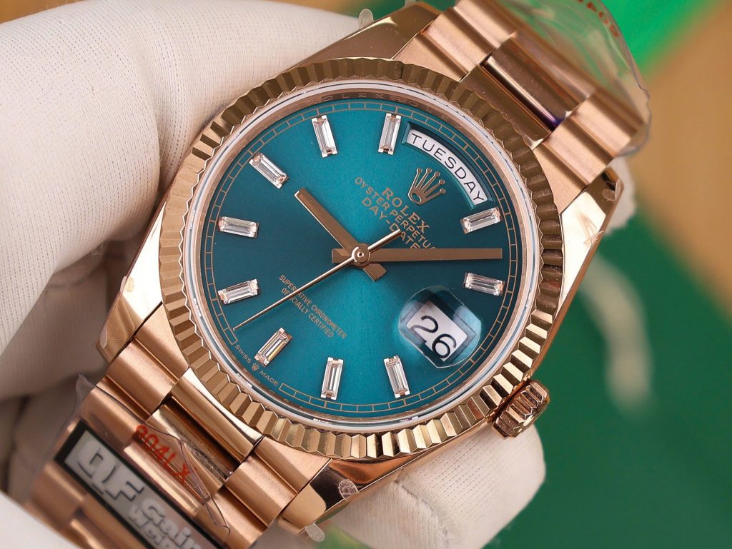 Rolex Day-Date 128235 Best Replica Watch President Strap Weight 158gram QF Factory 36mm (2)