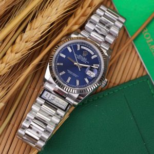 Rolex Day-Date 128236 Best Replica Watch Blue Dial Weight 158gram QF Factory 36mm (2)