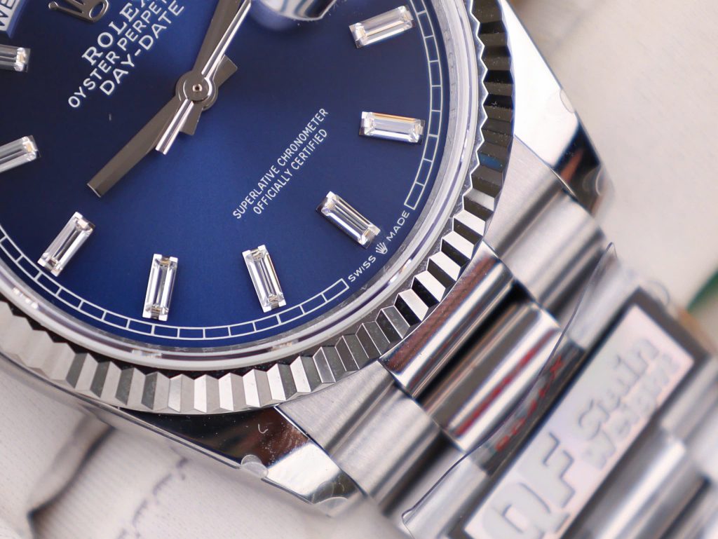 Rolex Day-Date 128236 Best Replica Watch Blue Dial Weight 158gram QF Factory 36mm (2)