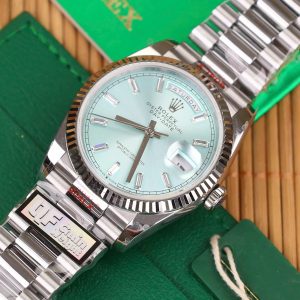 Rolex Day-Date 128236 Replica Watch Ice Blue Dial Weight 158gram QF Factory 36mm (2)