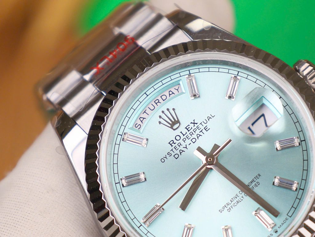 Rolex Day-Date 128236 Replica Watch Ice Blue Dial Weight 158gram QF Factory 36mm (2)