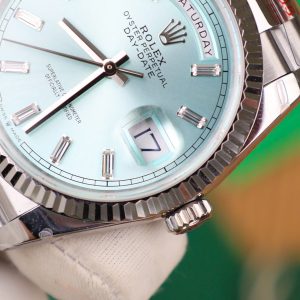 Rolex Day-Date 128236 Replica Watch Ice Blue Dial Weight 158gram QF Factory 36mm (2)