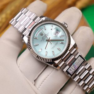 Rolex Day-Date 128236 Replica Watch Ice Blue Dial Weight 158gram QF Factory 36mm (2)