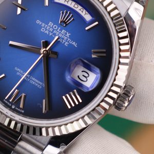 Rolex Day-Date 128236 Replica Watches Blue Dial Weight 158gram QF Factory 36mm (2)