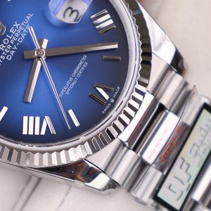 Rolex Day-Date 128236 Replica Watches Blue Dial Weight 158gram QF Factory 36mm (2)