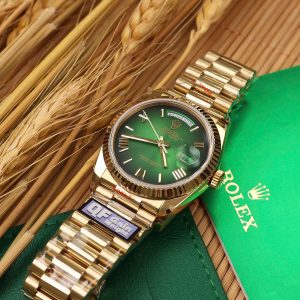 Rolex Day-Date 128238 Best Replica Watch Green Dial Weight 158gram QF Factory 36mm (2)