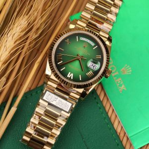 Rolex Day-Date 128238 Best Replica Watch Green Dial Weight 158gram QF Factory 36mm (2)