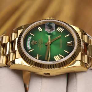 Rolex Day-Date 128238 Best Replica Watch Green Dial Weight 158gram QF Factory 36mm (2)