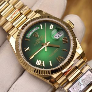 Rolex Day-Date 128238 Best Replica Watch Green Dial Weight 158gram QF Factory 36mm (2)