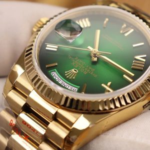 Rolex Day-Date 128238 Best Replica Watch Green Dial Weight 158gram QF Factory 36mm (2)