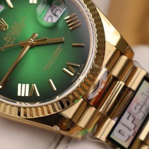 Rolex Day-Date 128238 Best Replica Watch Green Dial Weight 158gram QF Factory 36mm (2)