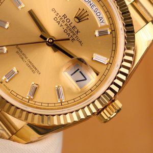 Rolex Day-Date 128238 Best Replica Watch Yellow Dial Weight 158gram QF Factory 36mm (2)