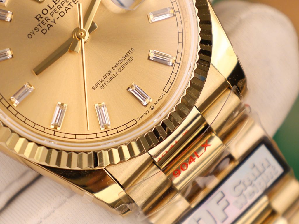 Rolex Day-Date 128238 Best Replica Watch Yellow Dial Weight 158gram QF Factory 36mm (2)