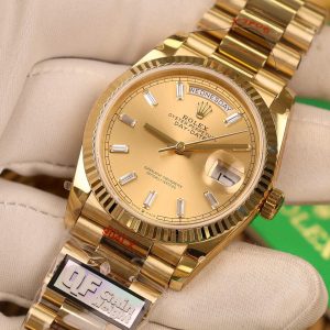 Rolex Day-Date 128238 Best Replica Watch Yellow Dial Weight 158gram QF Factory 36mm (2)