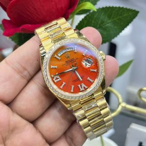 Rolex Day-Date 128398TBR Carnelian Dial RA Factory Best Replica 36mm (1)