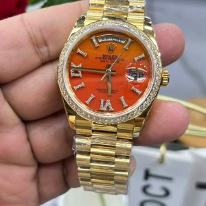 Rolex Day-Date 128398TBR Carnelian Dial RA Factory Best Replica 36mm (1)