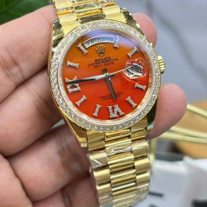 Rolex Day-Date 128398TBR Carnelian Dial RA Factory Best Replica 36mm (1)