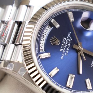 Rolex Day-Date Replica Watch Blue Dial Weight 175gram GM Factory 40mm (2)