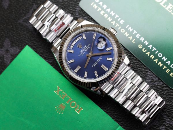 Rolex Day-Date Replica Watch Blue Dial Weight 175gram GM Factory 40mm (2)