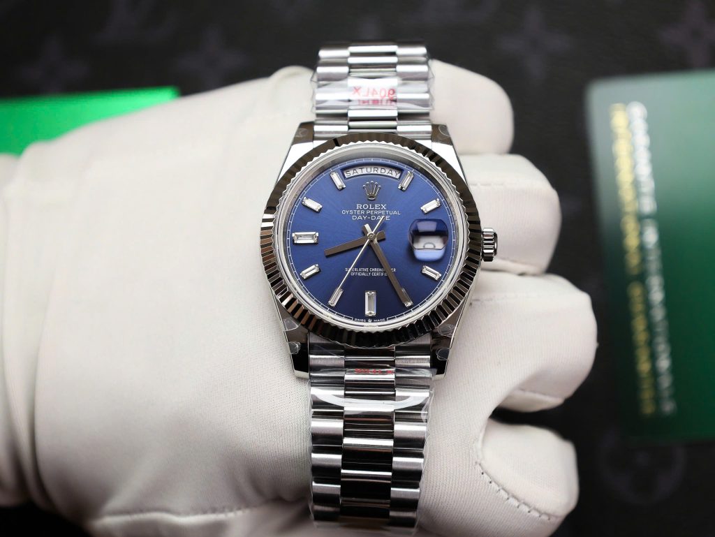 Rolex Day-Date Replica Watch Blue Dial Weight 175gram GM Factory 40mm (2)