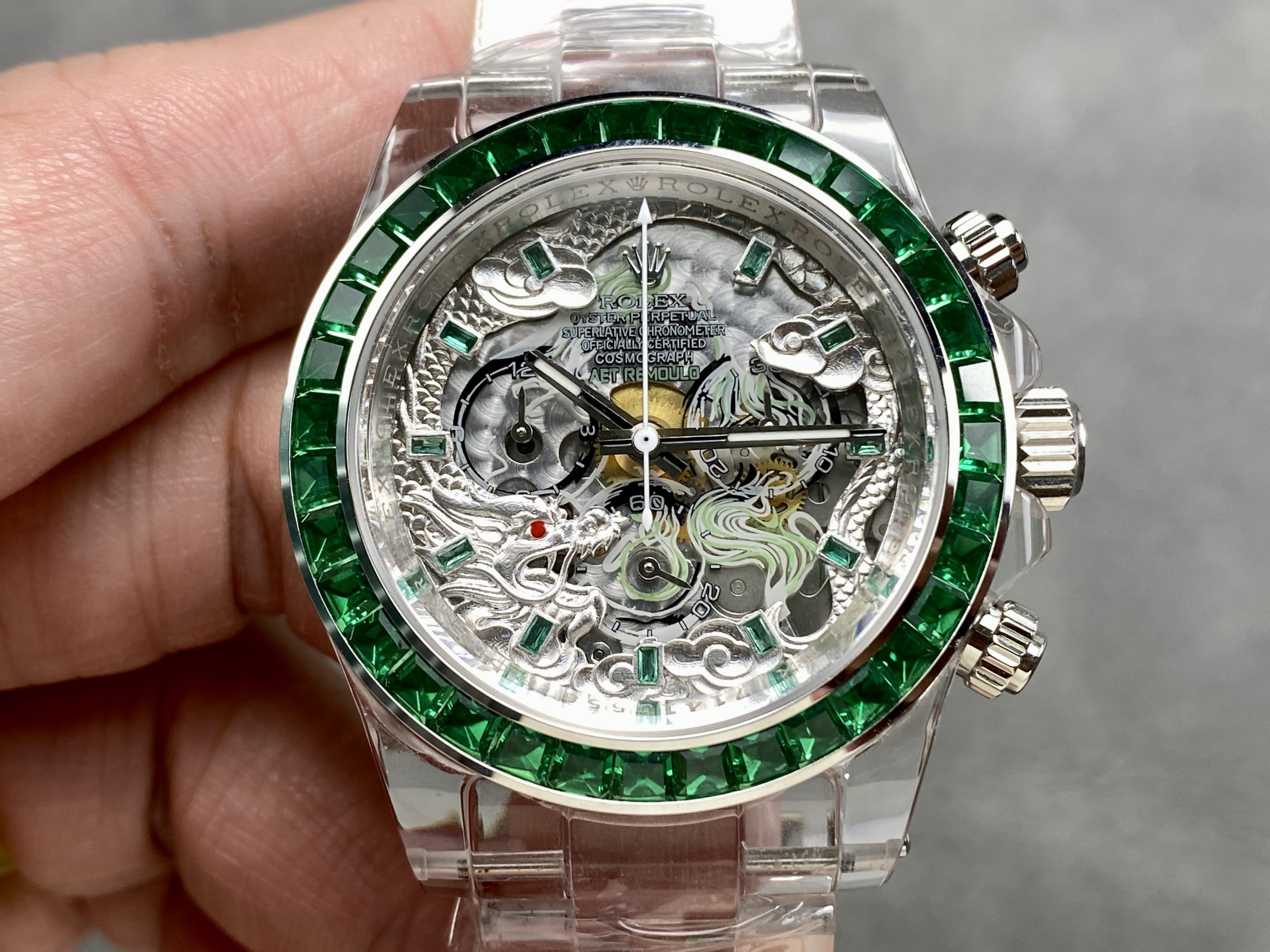 Rolex Daytona AET Remould Best Replica Watch Customize Sapphire Gemstone 40mm (2)