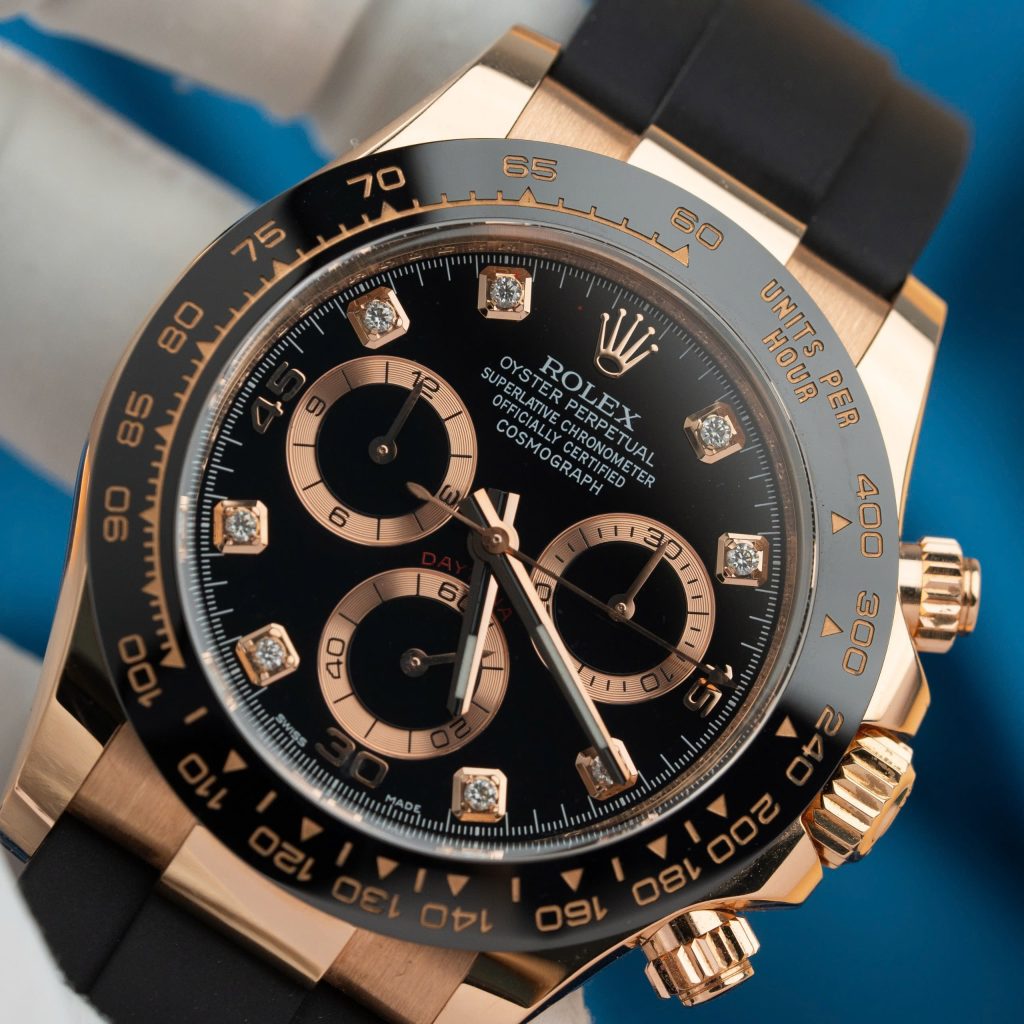 Rolex Daytona Replica Watch Custom 18K Solid Gold & Natural Diamond 40mm (2)