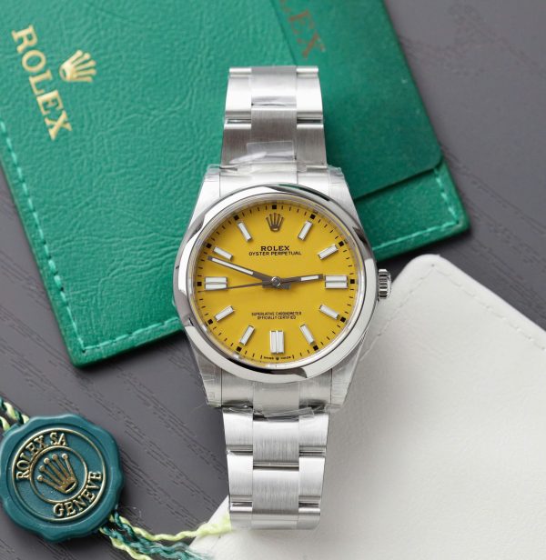 Rolex Oyster Perpetual 124300 Best Replica Watch Yellow Dial VS Factory 41mm (2)